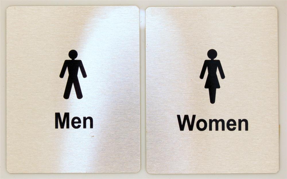 Generic Aluminium Men Women S Toilet Sign Set X Mm Pre Printed Signs Printway